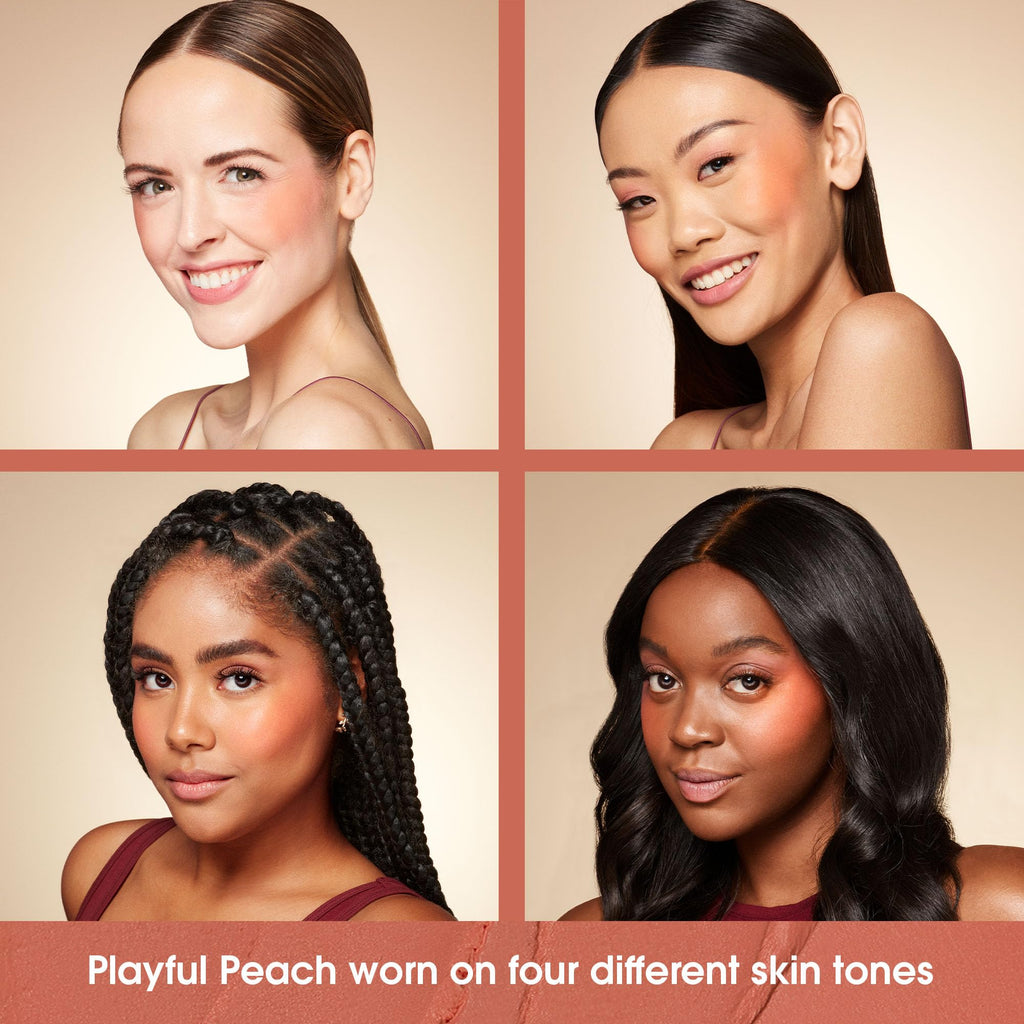 Beautyblender Bounce Liquid Whip Cream Blush, Dewy Glow, Long-Lasting, Buildable Color, Vegan with Hyaluronic Acid & Vitamin C, Playful Peach