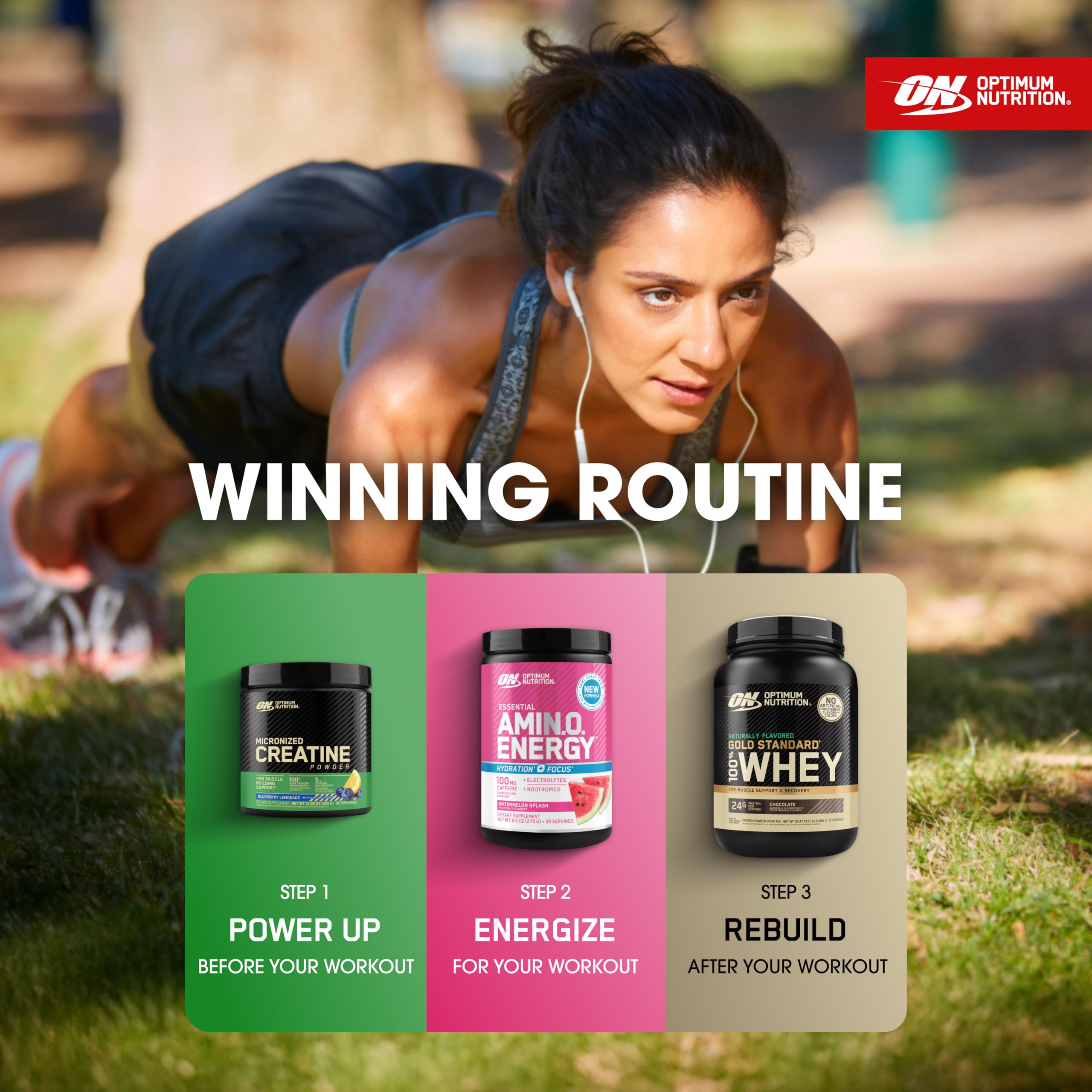 Optimum Nutrition Gold Standard 100% Whey Protein Powder, Vanilla Ice Cream, 2 Pound (Packaging May Vary)