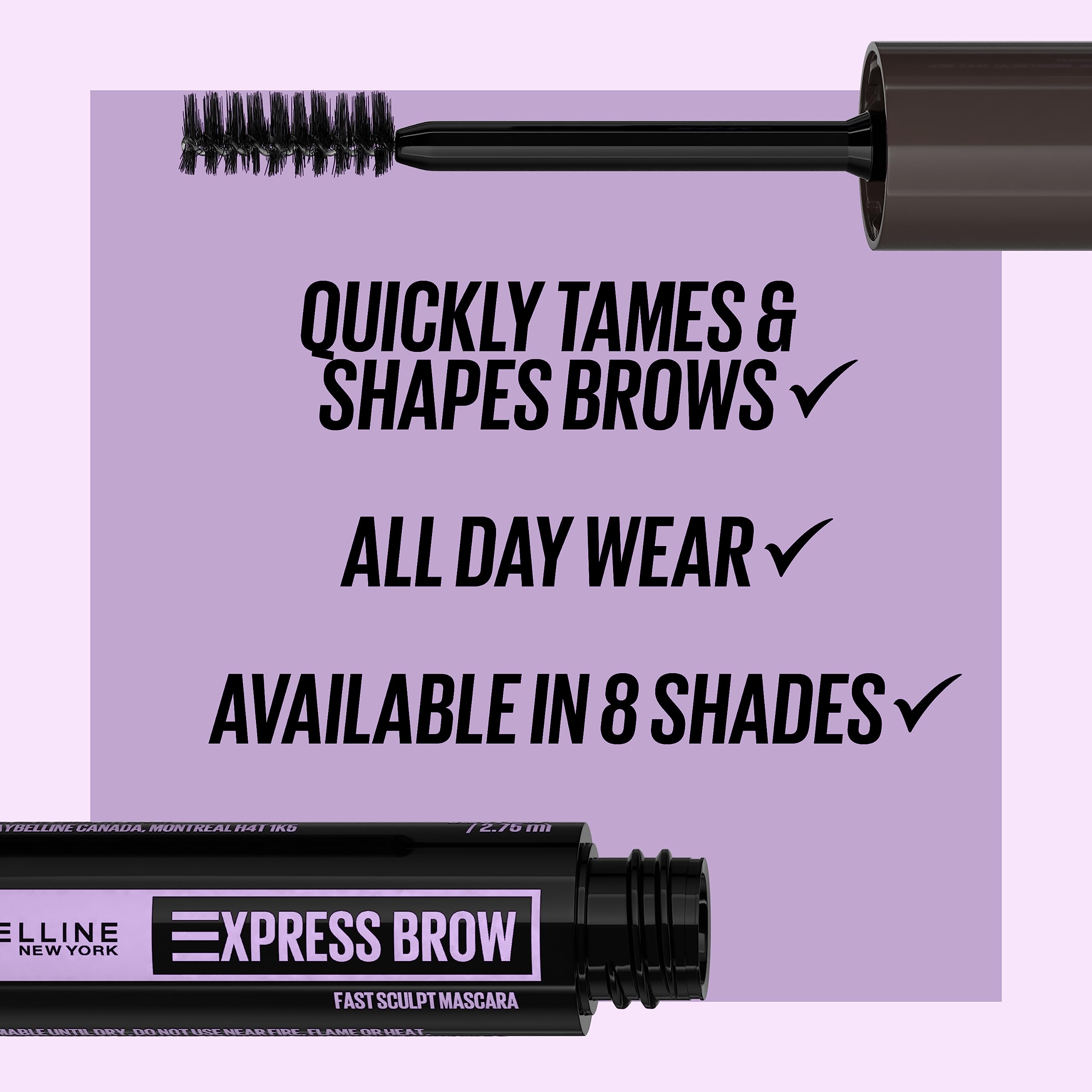 Maybelline Express Brow Ultra Slim Eyebrow Makeup, Brow Pencil with Precision Tip and Spoolie for Defined Eyebrows, Soft Brown, 1 Count