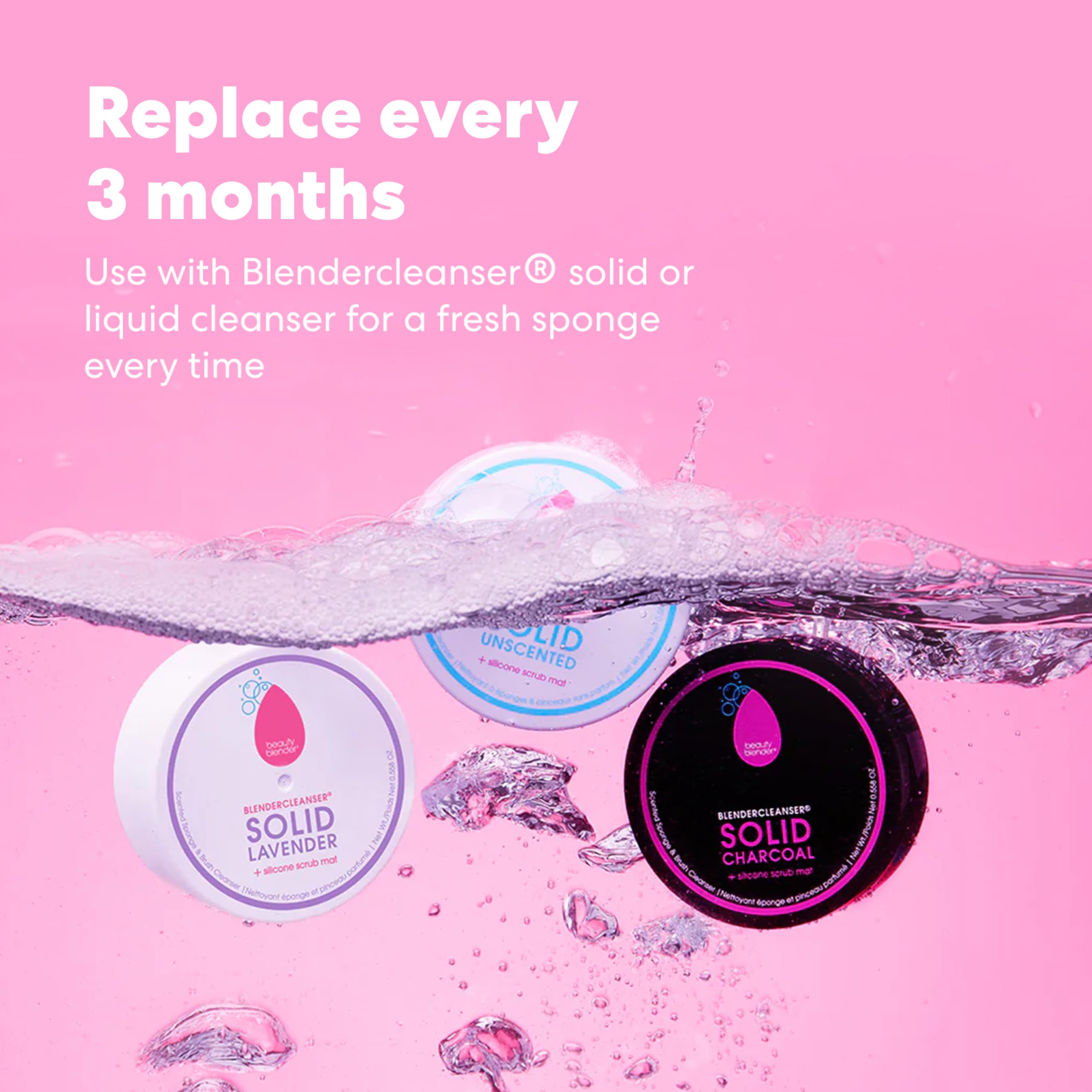 Beautyblender® | Original Pink Beauty Blender 2-Piece Bundle for Blending Foundations, Powders, and Creams, Super-Soft Foam for Streak-Free Application, Made in the USA, Reusable, Washable