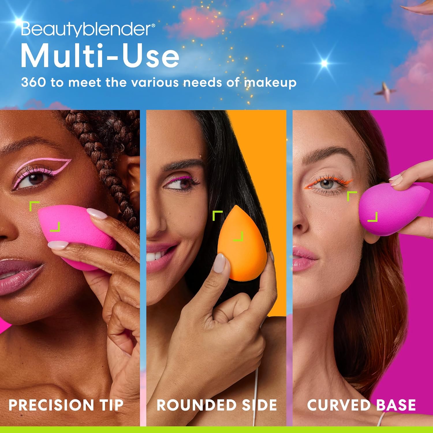 Beautyblender® | Cosmo Beauty Blender 5-Piece Essentials Set - 3 Makeup Sponges, 1 Sponge & Brush Cleanser, Nest Stand, Professional Application, Vegan & Cruelty Free, Made in the USA