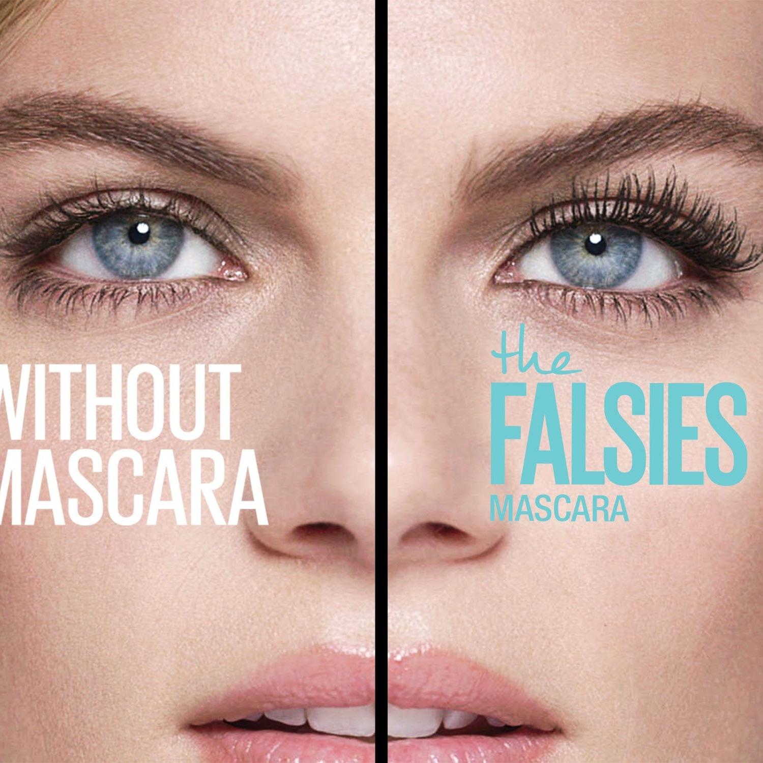 Maybelline Volum' Express The Falsies Washable Fiber Mascara, Volumizing and Separating Make Up Formula, Very Black, 1 Count