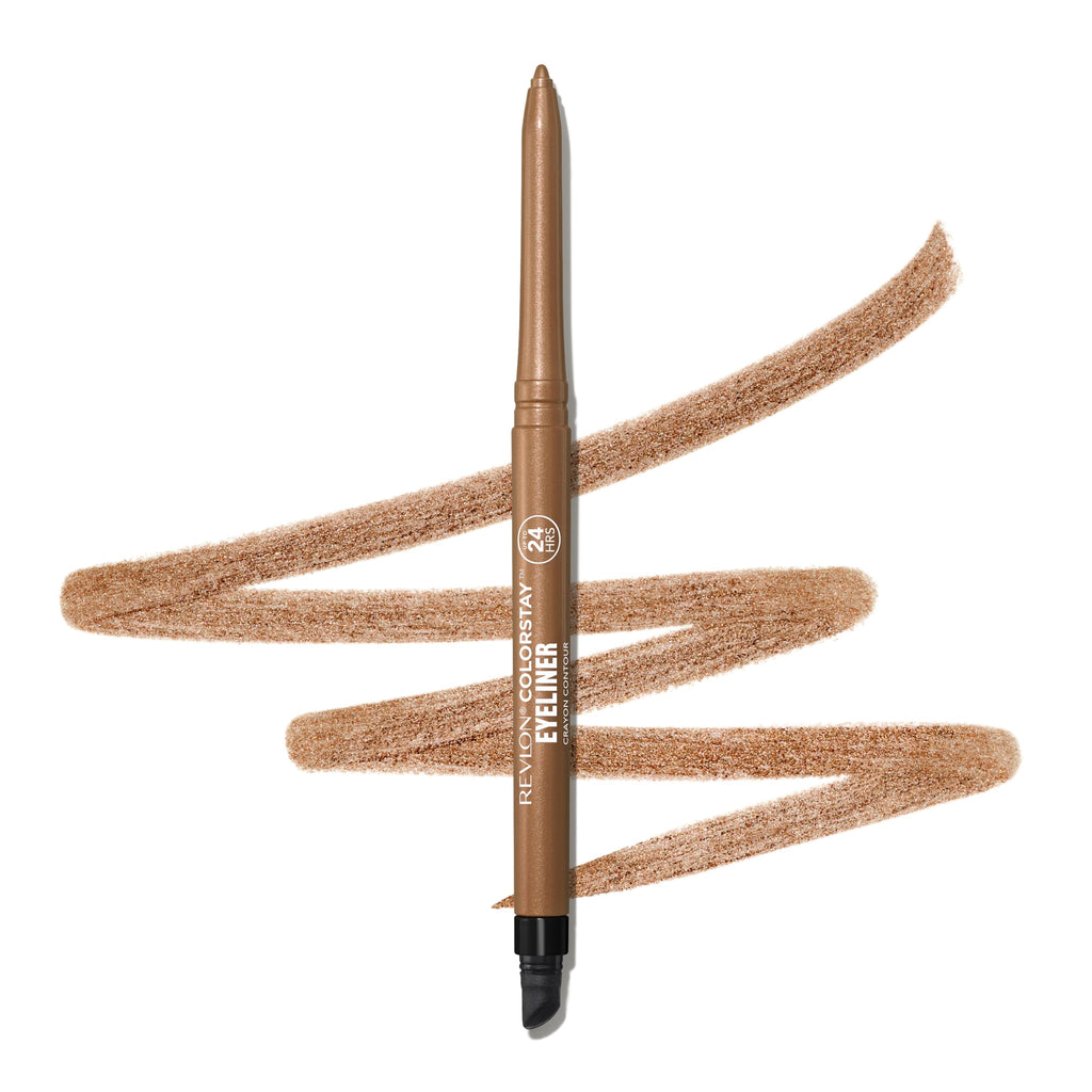 Revlon ColorStay Pencil Waterproof Eyeliner, Smudge-Proof, Eye Makeup with Built-In Sharpener, Stocking Stuffer for Women, 202 Black Brown, 0.01 oz