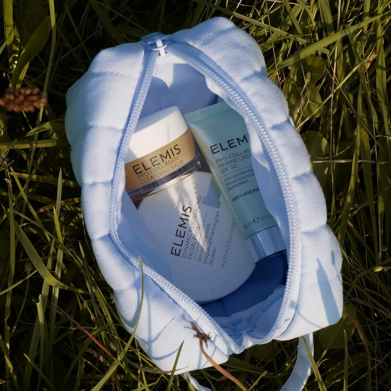 ELEMIS Healthy Skin Exclusive Travel Set | Pro-Collagen Cleansing Balm Mini, Marine Cream SPF 30 Mini & Dynamic Resurfacing Pads | Anti-Aging Hydrating Skincare Travel Kit