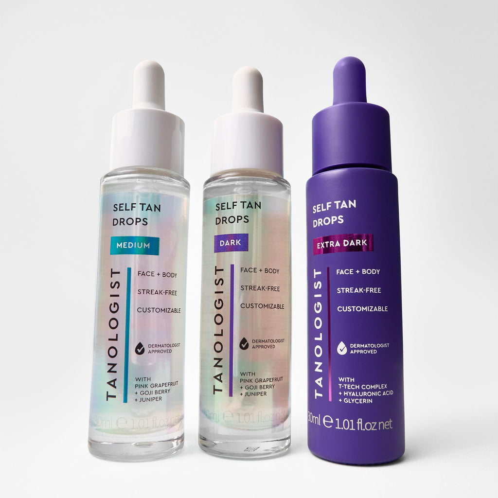 Tanologist Dark Self Tan Drops, Streak-Free Body & Face Tanning Drops, No Fake Tan Smell, For Moisturizer & Lotion, Bronzing Face Tanner, Skincare Ingredients, Vegan, 1.01 fl. oz/30 ml Bottle