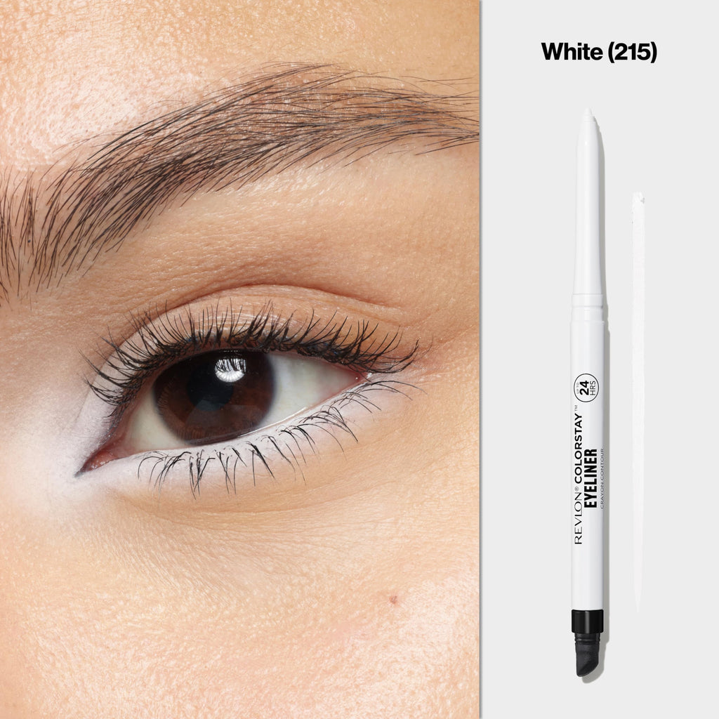 Revlon ColorStay Pencil Waterproof Eyeliner, Smudge-Proof, Eye Makeup with Built-In Sharpener, Stocking Stuffer for Women, 202 Black Brown, 0.01 oz