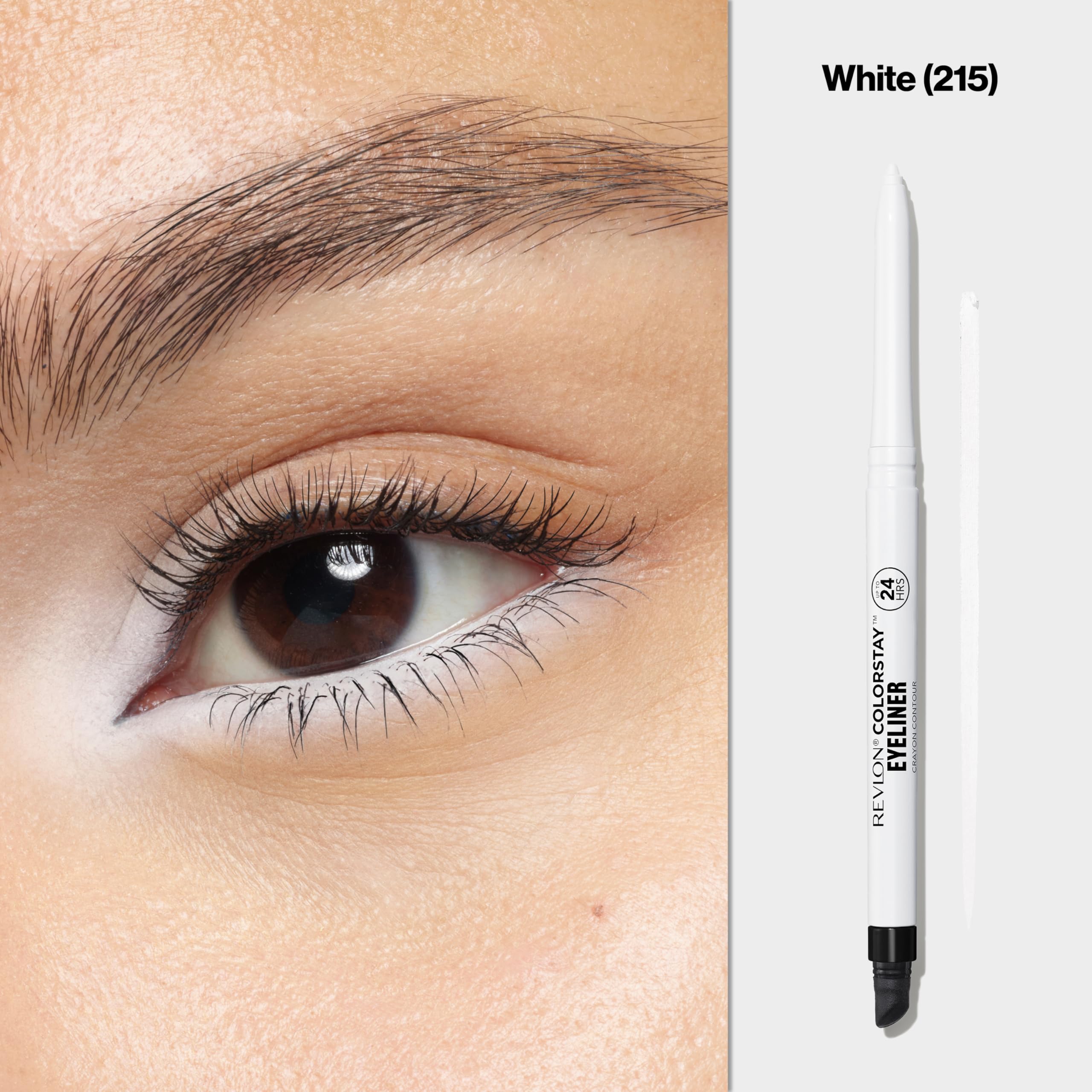 Revlon ColorStay Pencil Waterproof Eyeliner, Smudge-Proof, Eye Makeup with Built-In Sharpener, Stocking Stuffer for Women, 202 Black Brown, 0.01 oz