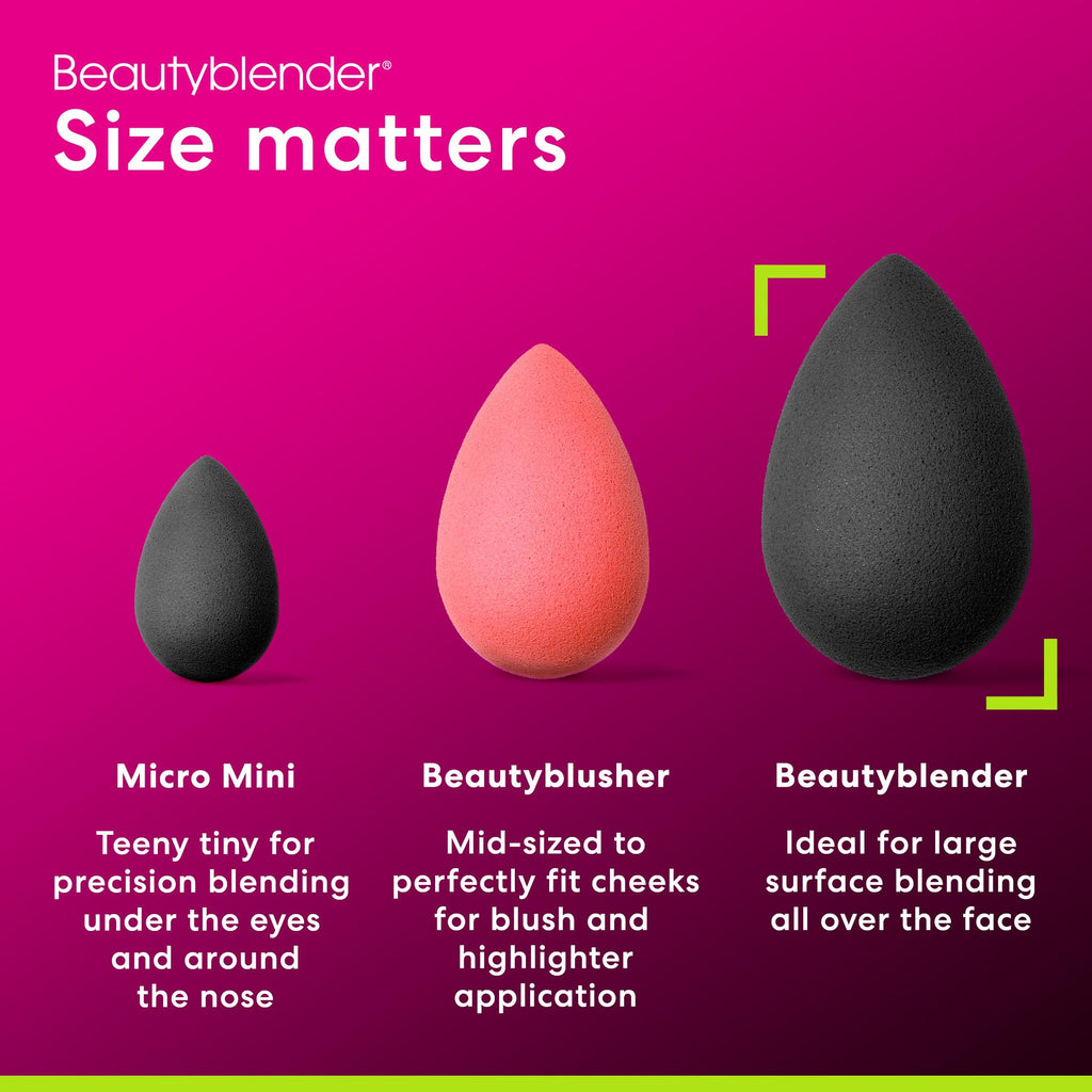 Beautyblender® | Original Pink Beauty Blender 2-Piece Bundle for Blending Foundations, Powders, and Creams, Super-Soft Foam for Streak-Free Application, Made in the USA, Reusable, Washable