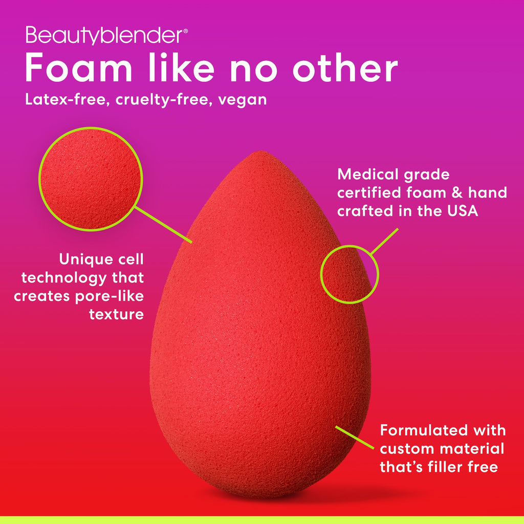 Beautyblender® | Bubble Beauty Blender Makeup Sponge, Super-Soft Foam Easily Blends Foundations, Powders & Creams, Made in USA, Reusable, Washable, Streak Free Application, Vegan, Cruelty Free