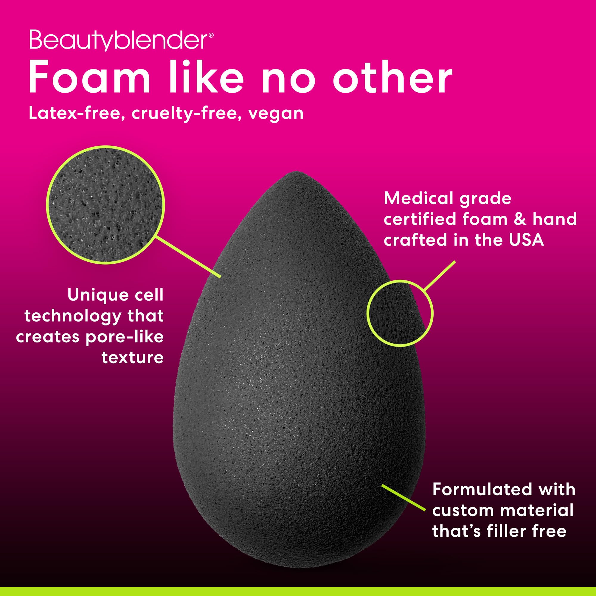 Beautyblender® | Original Pink Beauty Blender 2-Piece Bundle for Blending Foundations, Powders, and Creams, Super-Soft Foam for Streak-Free Application, Made in the USA, Reusable, Washable