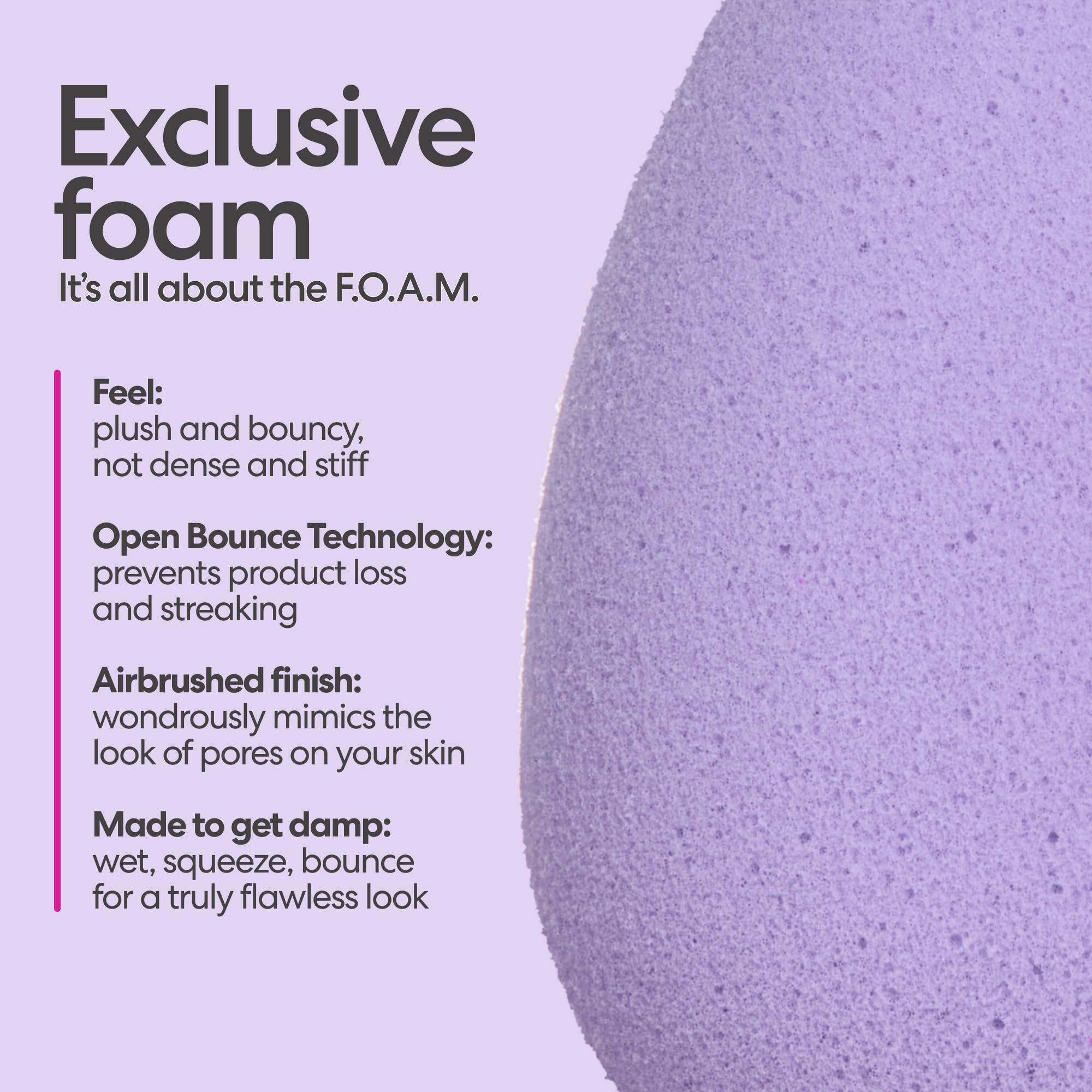Beautyblender® | Bubble Beauty Blender Makeup Sponge, Super-Soft Foam Easily Blends Foundations, Powders & Creams, Made in USA, Reusable, Washable, Streak Free Application, Vegan, Cruelty Free