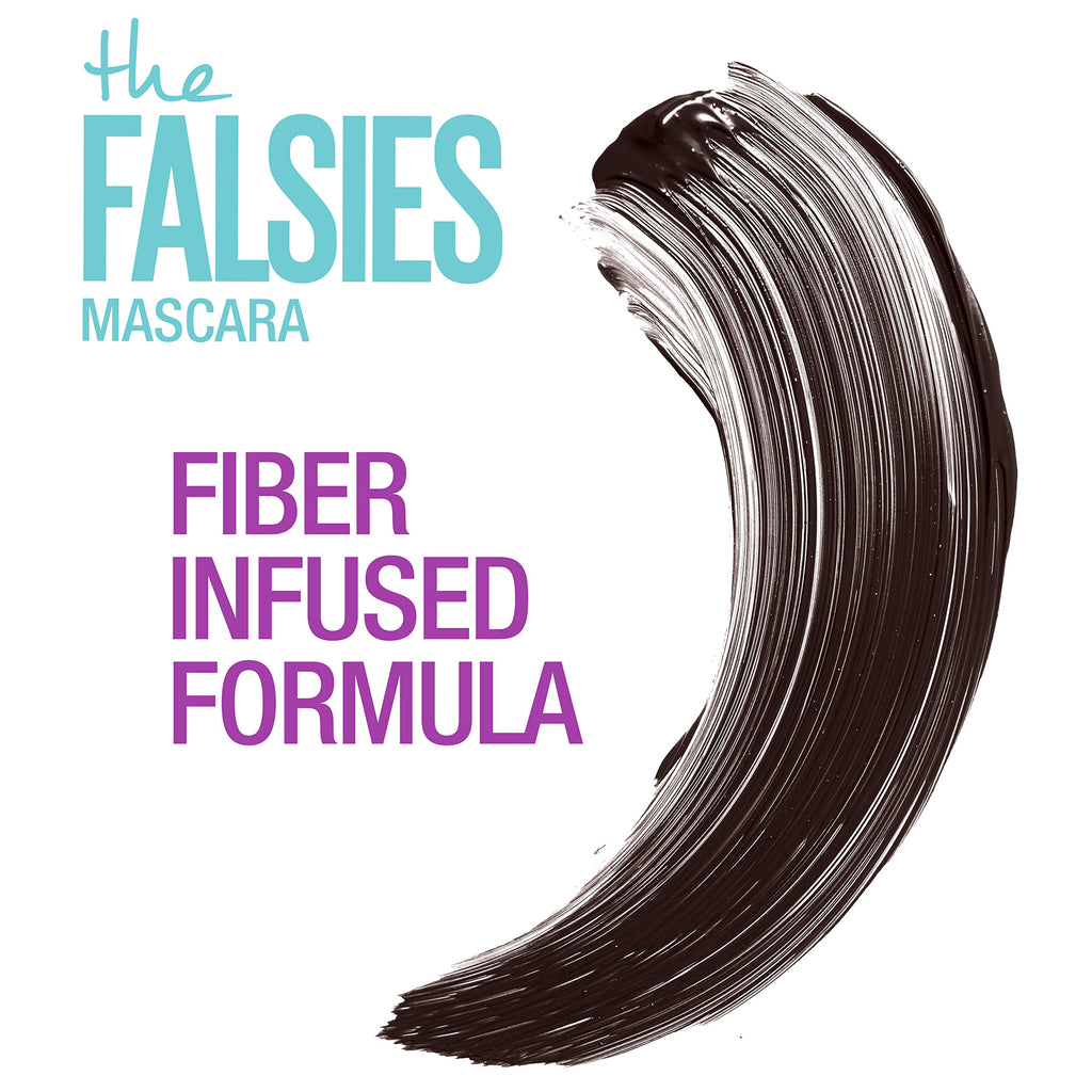 Maybelline Volum' Express The Falsies Washable Fiber Mascara, Volumizing and Separating Make Up Formula, Very Black, 1 Count