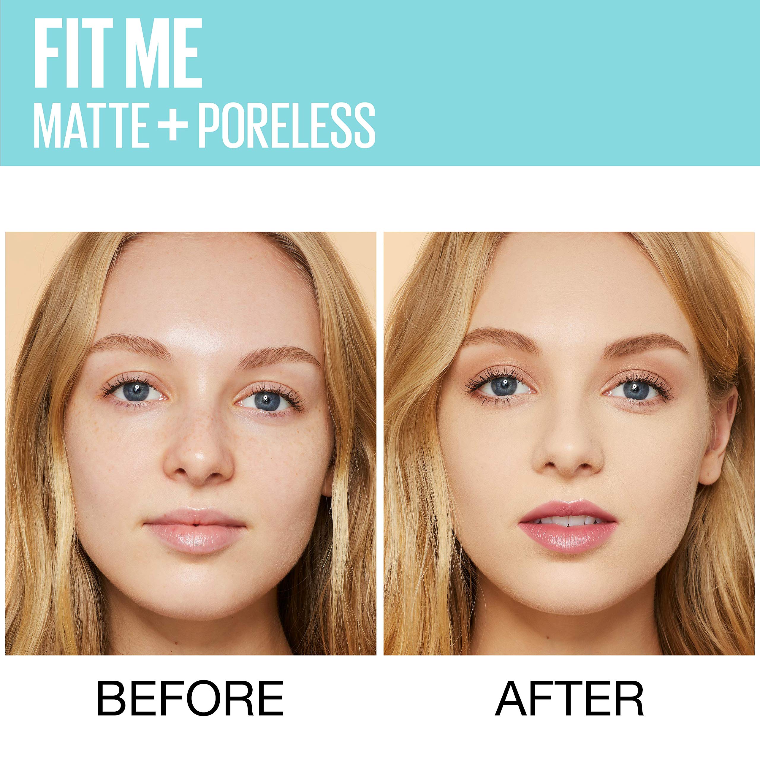 Maybelline Fit Me Matte + Poreless Liquid Oil-Free Foundation Makeup, Natural Ivory, 1 Count (Packaging May Vary)