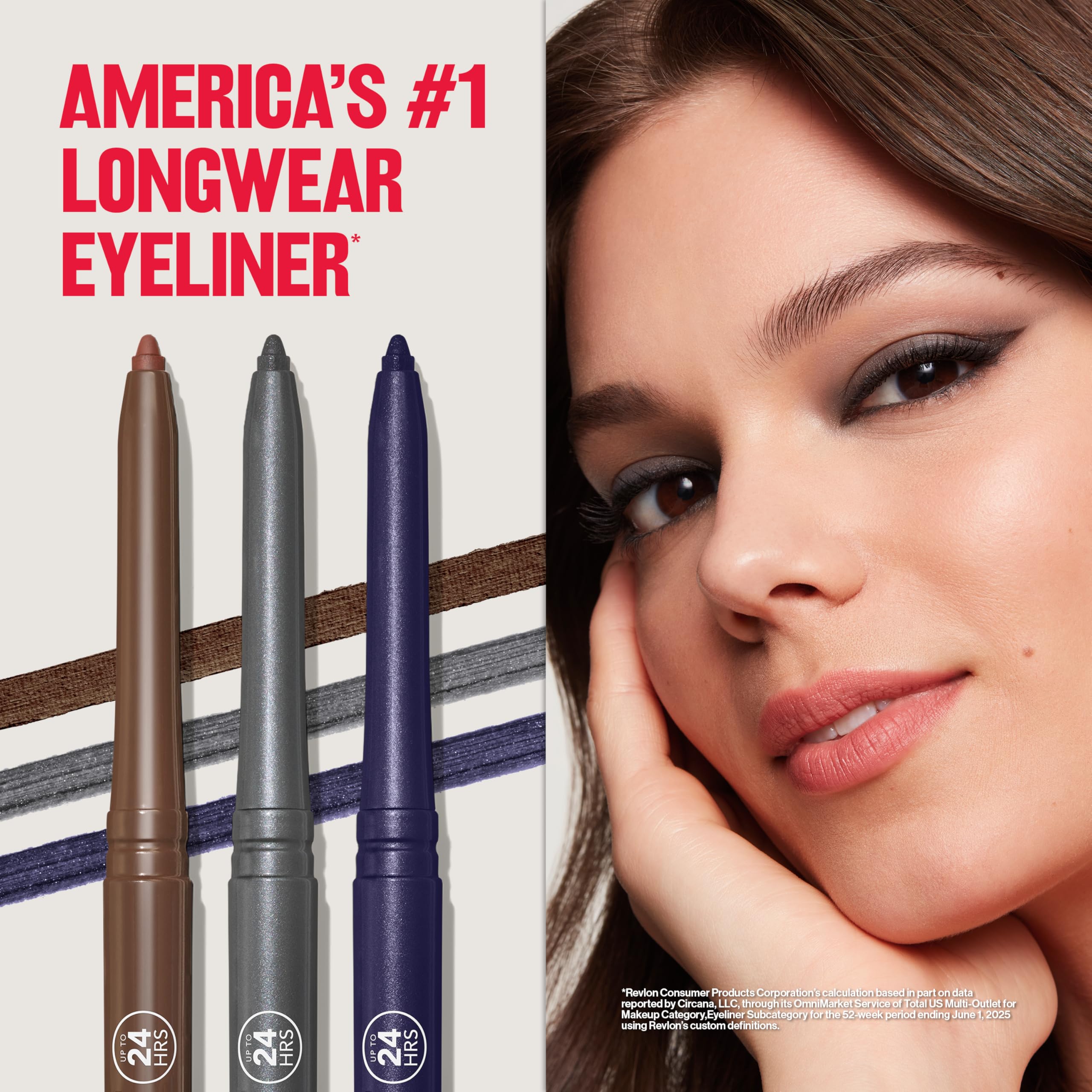 Revlon ColorStay Pencil Waterproof Eyeliner, Smudge-Proof, Eye Makeup with Built-In Sharpener, Stocking Stuffer for Women, 202 Black Brown, 0.01 oz