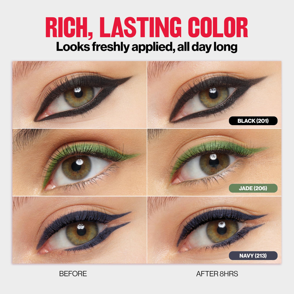 Revlon ColorStay Pencil Waterproof Eyeliner, Smudge-Proof, Eye Makeup with Built-In Sharpener, Stocking Stuffer for Women, 202 Black Brown, 0.01 oz