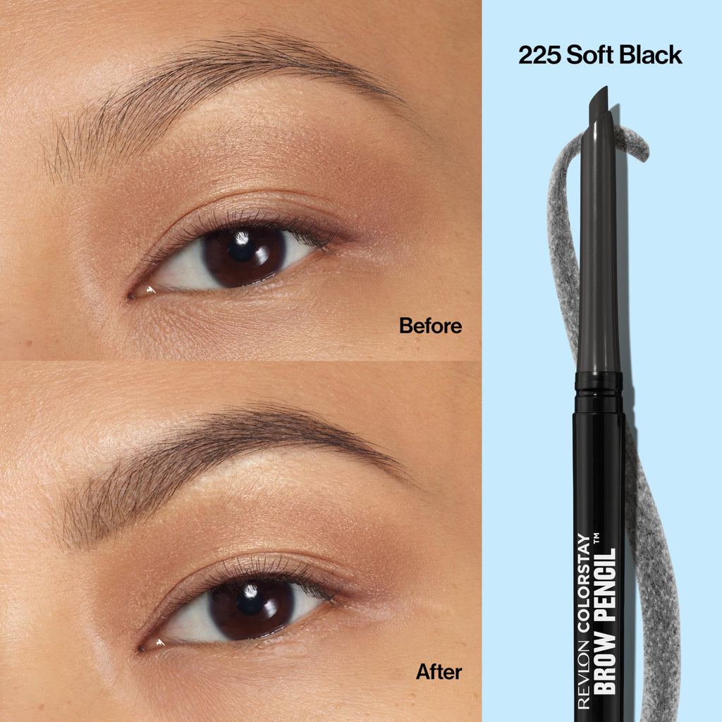 Revlon ColorStay Eyebrow Pencil with Spoolie Brush, Waterproof, Hair-Like Strokes, Stocking Stuffer for Her, 205 Blonde, 0.021 oz