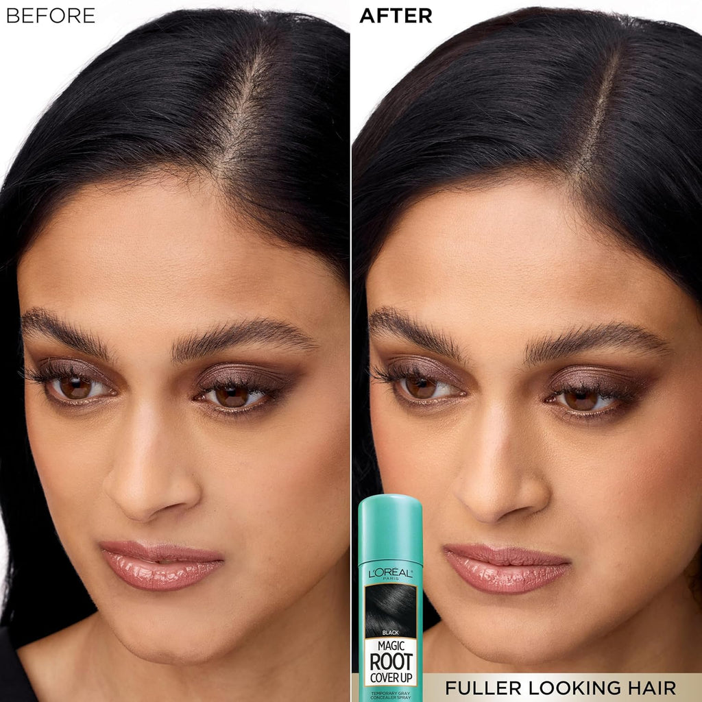 L'Oreal Paris Root Cover Up Temporary Gray Concealer Spray Dark Brown 2 Oz (Pack of 2) (Packaging May Vary)