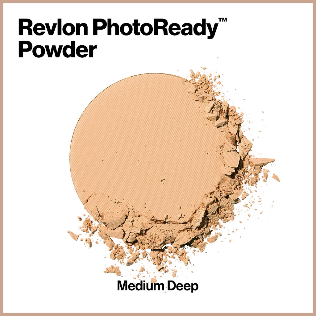 Revlon PhotoReady Blurring Face Powder Makeup, Longwear, Light-Medium Coverage, Stocking Stuffer for Her, Shine & Oil-Free, 020 Light Medium, 0.25 oz