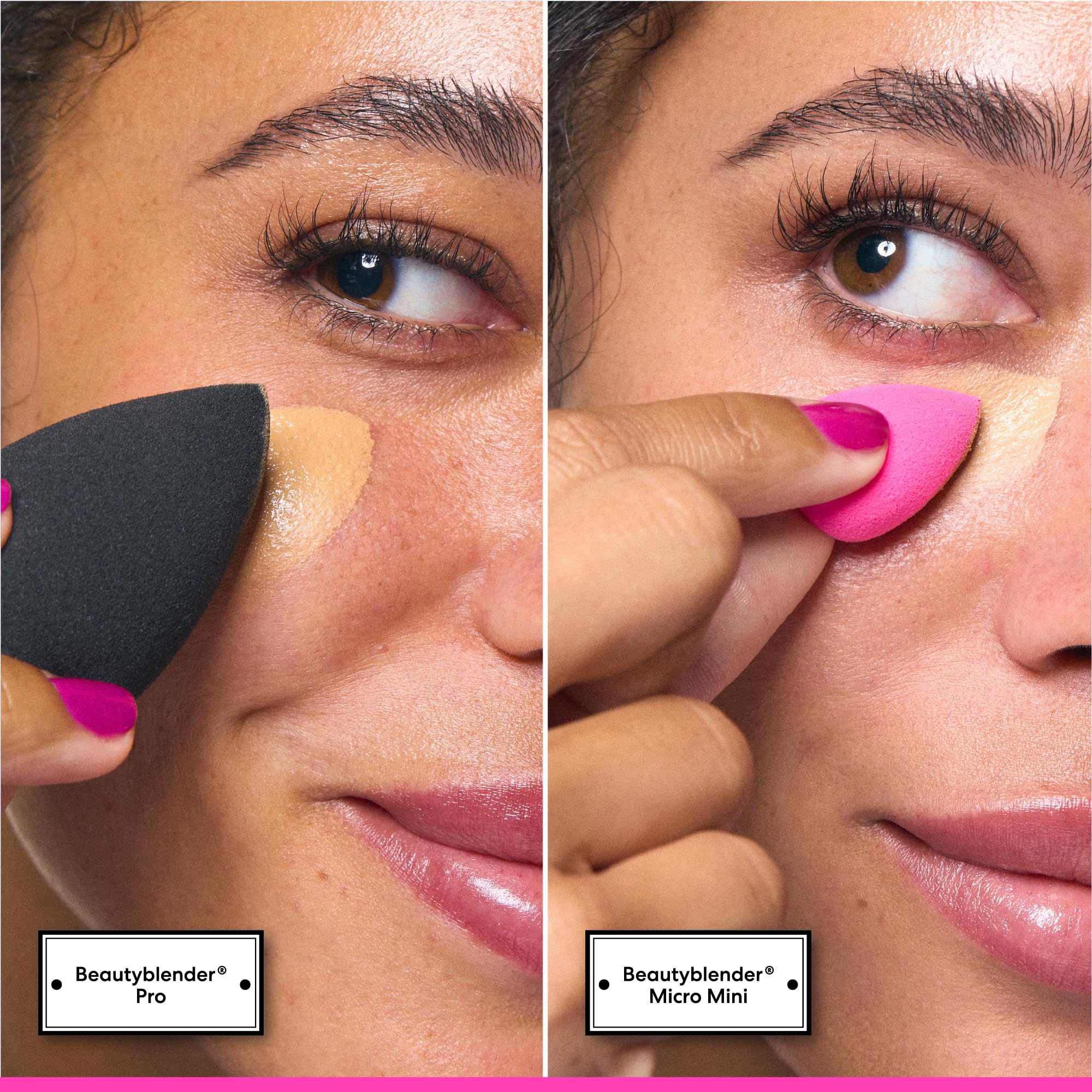 Beautyblender Foam Pop Blending Duo - Makeup Sponge Set with Original beautyblender & Micro Mini - Precise Application for Foundation, Concealer & Highlighter - Latex-Free, Reusable, Vegan